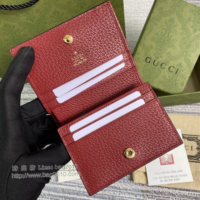 Gucci顶级男女包包 古驰哆啦A梦三折短夹钱包 Gucci翻盖零钱包 647788  gdj1605